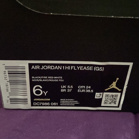 🏷️ AIR JORDAN 1 HI FLY EASE ~SZ 6~BRAND NEW IN BOX - Picture 9 of 13